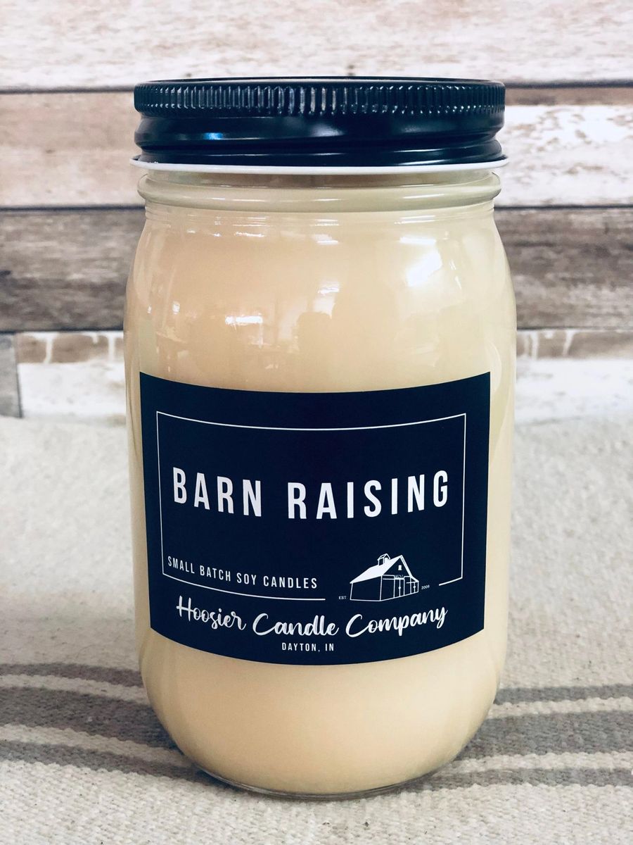 Barn Raising Scented Black Label Candle by Hoosier Candle Company 16oz